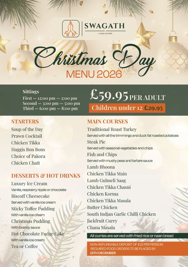 Christmas Day Menu 2026